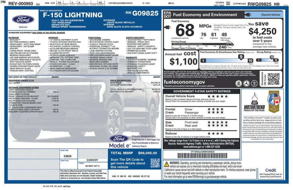 ford f-150 lightning 2024 1FTVW3LK5RWG09825 image ford f-150 lightning 2024 1FTVW3LK5RWG09825 image